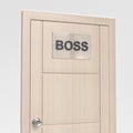 Door with Boss name plate.