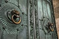 Door in bronze Montmartre Royalty Free Stock Photo