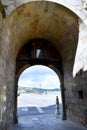 The door of the Castle of the Bridge, also known as the door of Carlos V, in Viveiro, Lugo, Galicia. Spain. Europe. September 01,