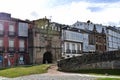 The door of the Castle of the Bridge, also known as the door of Carlos V, in Viveiro, Lugo, Galicia. Spain. Europe. September 01, Royalty Free Stock Photo