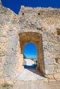 Door in castle of Penaranda de Duero Royalty Free Stock Photo