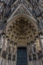 The door of the Cathedral of Cologne,  Germany Royalty Free Stock Photo