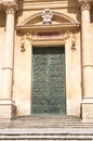 Door of the cathedral of Noto, Sicily, Italy Royalty Free Stock Photo