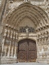 Door of the cathedral of Palencia, Spain Royalty Free Stock Photo