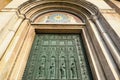 door of cathedral, photo as a background , in sant antonio prato della valle, padova, padua italy Royalty Free Stock Photo