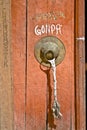 Leh, Ladakh, India, The Door of Chanraszik Monastery Royalty Free Stock Photo