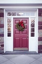 Door with Christmas Wreath