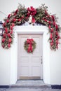 Door with Christmas Wreath