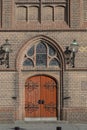 Door Of The Church Onze Lieve Vrouwe Ten Hemelopneming At Apeldoorn The Netherlands 2018 Royalty Free Stock Photo