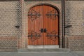 Door Of The Church Onze Lieve Vrouwe Ten Hemelopneming At Apeldoorn The Netherlands 2018 Royalty Free Stock Photo