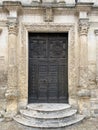 Door of a church at the Sassi of Matera, Matera, Italy