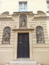 The door of the Church of St. Elizabeth in Bratislava, Slovakia Royalty Free Stock Photo