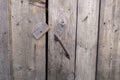 door closed with a wooden catch