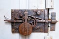 Door with deadbolt Royalty Free Stock Photo