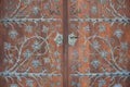 Door detail of Church of the Sacred Heart of Jesus Herz Jesu Kirche Royalty Free Stock Photo