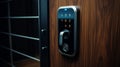 Door electronic access control system machine. Finger print scan devices machine. Royalty Free Stock Photo
