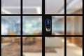 Door electronic access control system machine. Royalty Free Stock Photo
