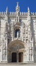 Door - Entrance and Architectural detail of The Mosteiro dos Jeronimos Belem Lisbon Portugal. Royalty Free Stock Photo