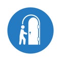 Door, entry, in icon