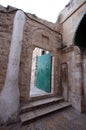 Door in Ethiopian monestary, church of the Holy Sepulchre, Jerusalem Royalty Free Stock Photo