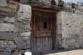 Door in a farm in the mountains of southtyrol italy. rural life Royalty Free Stock Photo