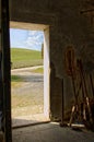 Door of farm open