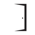 Door frame icon vector entrance symbol for graphic design, logo, website, social media, mobile app, UI illustration