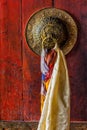 Door gate handle of Thiksey gompa Tibetan Buddhist monastery Royalty Free Stock Photo