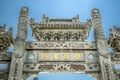 Door gate and walk way at Ngong Ping Village in Chinese style, Hong Kong. June 2018