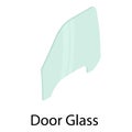 Door glass icon, isometric style