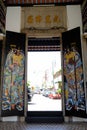 Door god drawn on the gate of traditional Chinese house