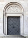 Door of the Grossmunster cathedral in Zurich