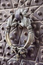 Door handle on a Agha Bozorg mosque, Kashan, Iran