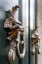 Door handle antique doors, Milan, Italy