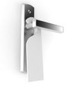 Door handle with blank doorhanger