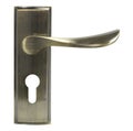 Door handle of bronze color front view. Royalty Free Stock Photo