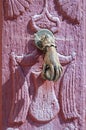 Door handle knocker close up