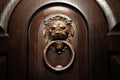 Door handle, lion head Royalty Free Stock Photo