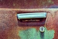 Door handle old car Royalty Free Stock Photo