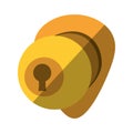 Door handle security isolated icon