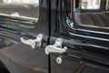 Door handles of a vintage car Royalty Free Stock Photo