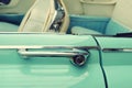 Door handles in vintage cars. Retro car. Elegance. Prestige. Vintage style. Royalty Free Stock Photo