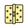 door hinges color icon illustration