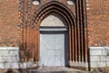 Door of the historic Jacobi church in Stralsund