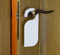 White Door Hanger Royalty Free Stock Photo