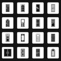 Door icons set in simple style Royalty Free Stock Photo
