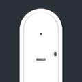 Door illustration. Flat design. Vector illustration.