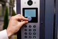 Door Intercom With Camera, Access Control. Royalty Free Stock Photo
