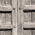 door in italy old ancian wood and trasditional texture nail Royalty Free Stock Photo