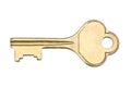 Door key isolated on white background Royalty Free Stock Photo